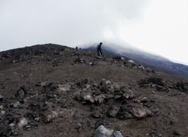 Volcán Tungurahua, pendientes inclinadas y largas