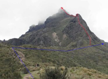 Ruco Pichincha, Ruta del Arenal y de la Arista