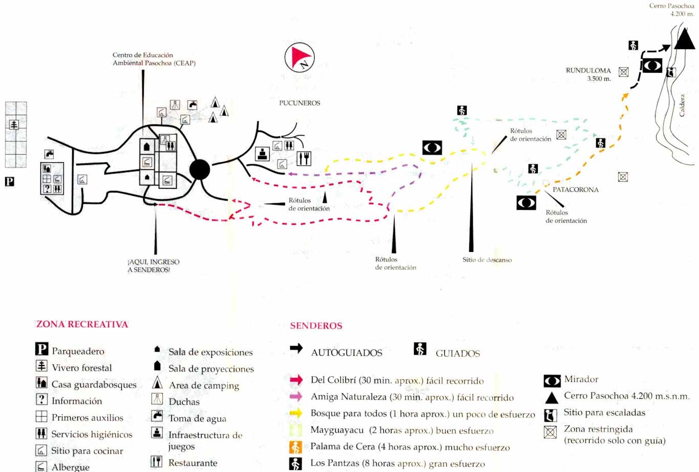 Pasochoa Wildlife Refuge Map